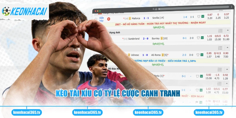 Kèo Nhà Cái 31 Kèo tài xỉu có tỷ lệ cược cạnh tranh